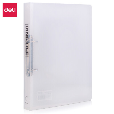 得力(deli)A4两孔D型透明文件夹 活页打孔文件夹资料夹子 文件收纳办公用品5381