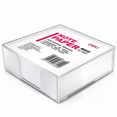 得力(deli)91×87mm/300页带盒便签纸便条纸便签本办公用品 7600