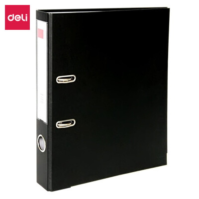 得力(deli)5480 A4/2英寸PP快劳夹 黑色 单只装