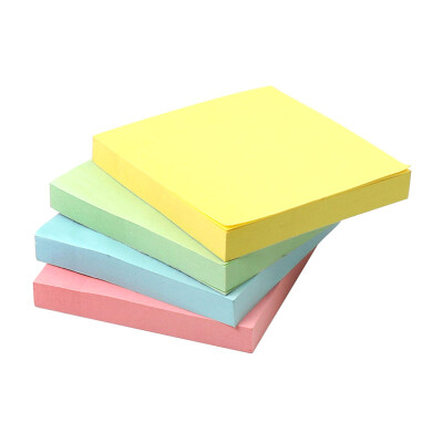 益而高（EaGLE）便利贴告示贴 粘性便签纸 彩色即时贴留言纸 四色装4*100页 75*75mm  654-4P