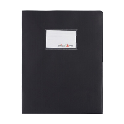 富得快（FDK）A4双面插袋文件夹L型文件套袋会议报告夹单片二页夹封面夹 HY3156 10个装 黑色