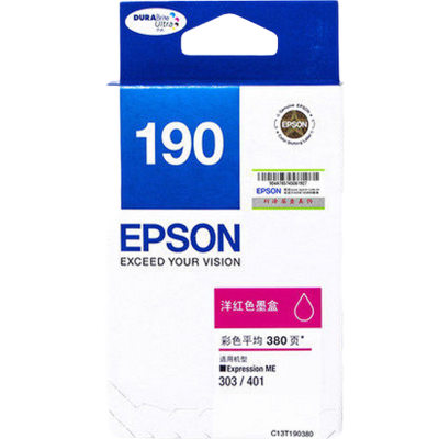 爱普生（EPSON）原装墨盒 T1903红色墨盒（约380页）