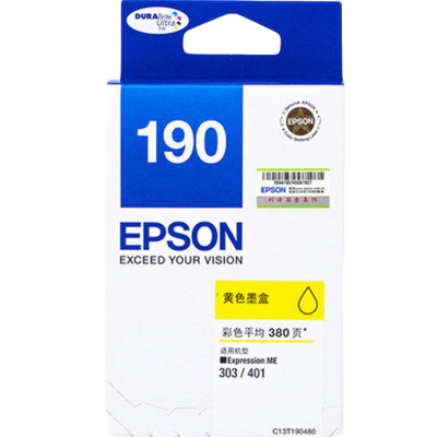 爱普生（EPSON）T190原装 T1904黄色墨盒（约380页）