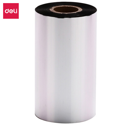 得力(deli)110mm*300m热转印条码打印机 标签机打印碳带 增强蜡基碳带81502（单卷装）