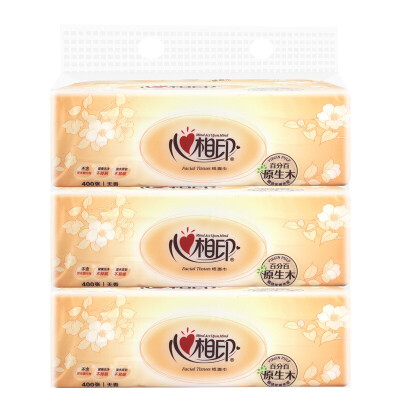 心相印抽纸心心相印200抽XL码3大包DT200经典系列XL码抽纸餐巾纸面巾纸抽
