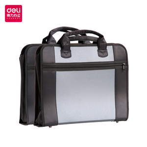 得力5865男士公文包事务包多功能商务包文件夹风琴包资料包收纳包