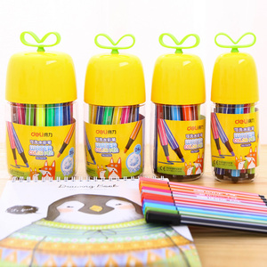得力36色水彩笔彩色笔绘画儿童彩笔套装画笔可水洗幼儿园初学者手绘笔套装24色12色小学生画画笔颜色笔70676